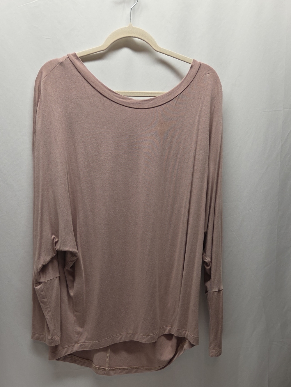 white birch Dusty Rose Long Sleeve Lightweight Top Boho Granola Loose Fit